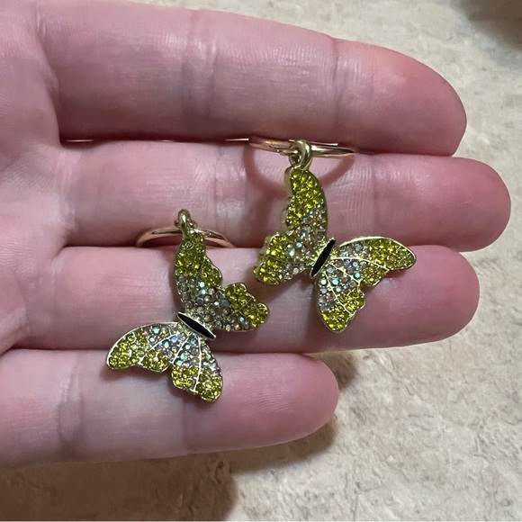 Betsey Johnson butterfly earrings - Picture 2 of 2